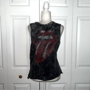 2/$25 Vintage Rolling Stones Cutoff Muscle Tee